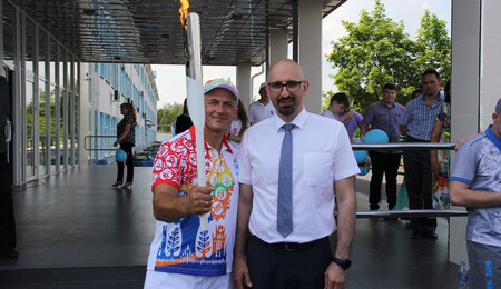Эстафета огня «Пламя мира» прибыла в Мозырь