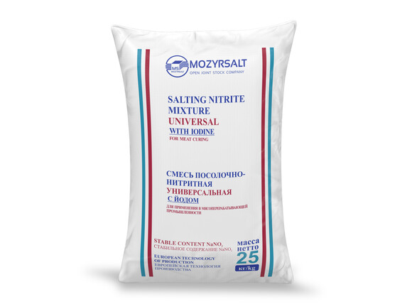 Смесь посолочно-нитритная «Универсальная» с йодом. Полипропиленовые мешки по 25 кг