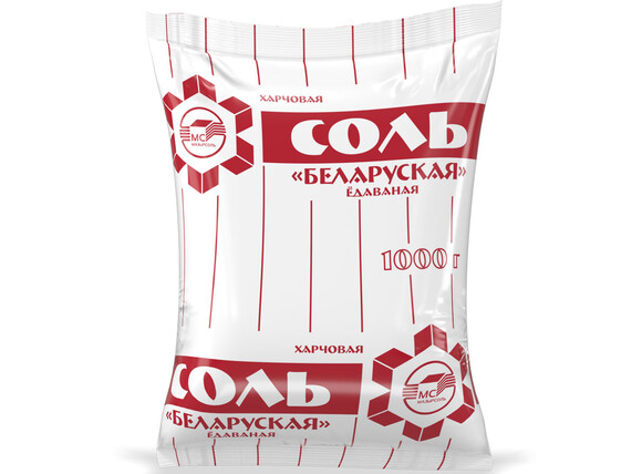 Соль пищевая «Белорусская» йодированная. Полиэтилен / полипропиленовый пакет по 1 кг