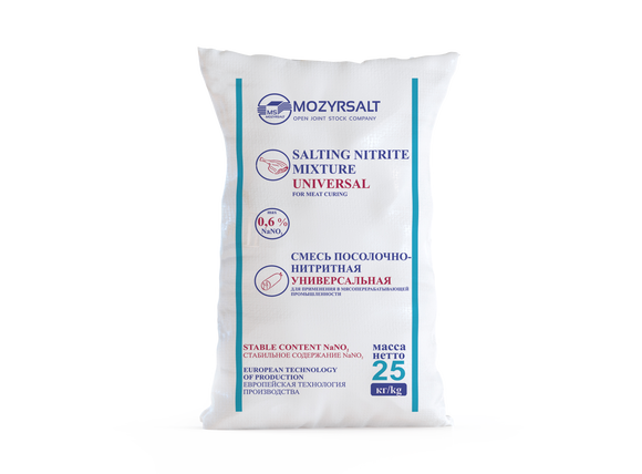 Universal salting nintrite mixture. 25 kg polypropylene bags